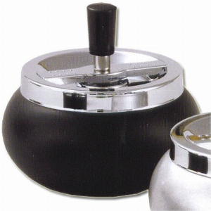 Dreh-Ascher Chrom Schwarz 13 cm