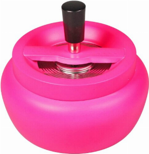 Drehaschenbecher bauchig neon pink 13 cm