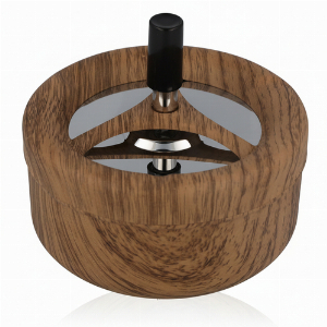 Drehaschenbecher Metall Wood Finish 130mm