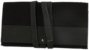 Drehertasche Canvas/Leder Schwarz für 100er Papier