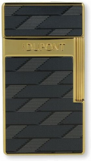 Dupont Feuerzeug Biggy Monogramm 025079 Jet Gold/Schwarz