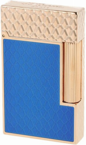 Dupont Feuerzeug Linge 2  Blue / Rose Gold