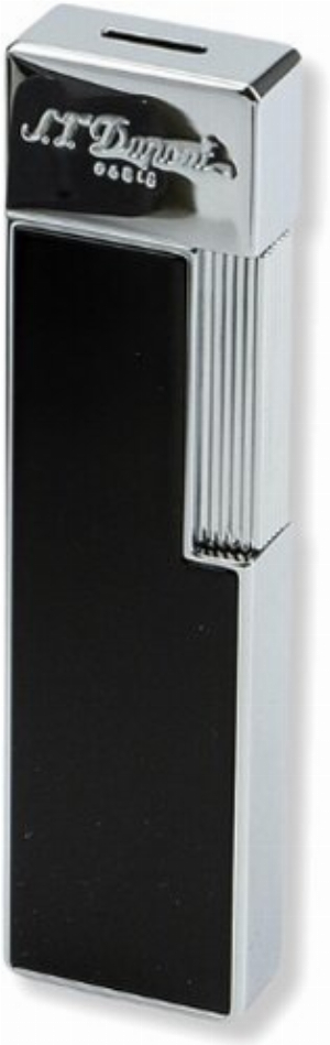 Dupont Feuerzeug Twiggy Jetflame 030001 Schwarz Lack/Chrom