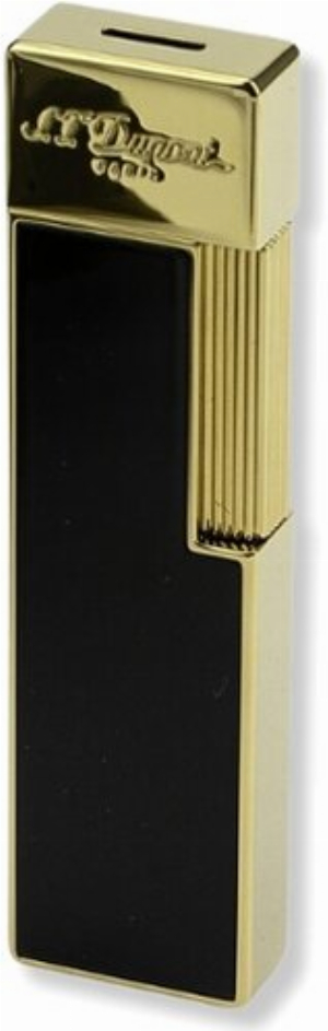Dupont Feuerzeug Twiggy Jetflame 030002 Schwarz Lack/Gold