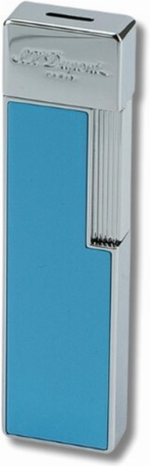 Dupont Feuerzeug Twiggy Jetflame 030007 Hellblau Lack/Chrom