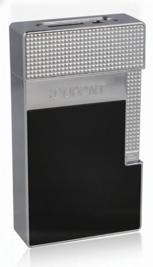 Dupont Table Lighter chrom/Lack schwarz Jet T20101
