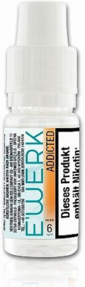 E-Liquid E WERK Addicted Apfel 6mg Nikotin 