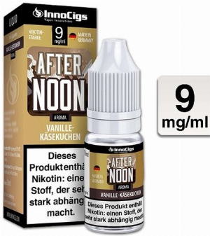 E-Liquid InnoCigs Afternoon Vanille-Käsekuchen 9mg Nikotin