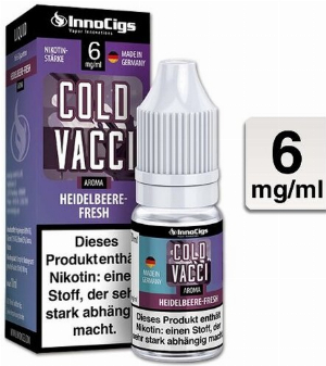 E-Liquid InnoCigs Cold Vacci Heidelbeere-Menthol 6 mg Nikotin