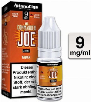 E-Liquid InnoCigs Commander Joe Tabak 9mg Nikotin