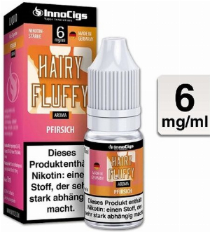 E-Liquid InnoCigs Hairy Fluffy Pfirsich 6mg Nikotin