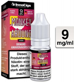 E-Liquid InnoCigs Monkey Around Banane-Amarenakirsche 9 mg Nikotin