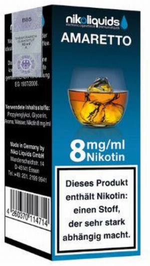 E-Liquid NIKOLIQUIDS AMARETTO 8mg