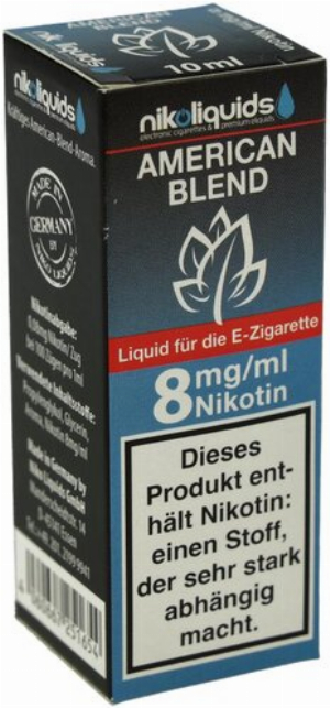 E-Liquid NIKOLIQUIDS American Blend 8 mg Nikotin