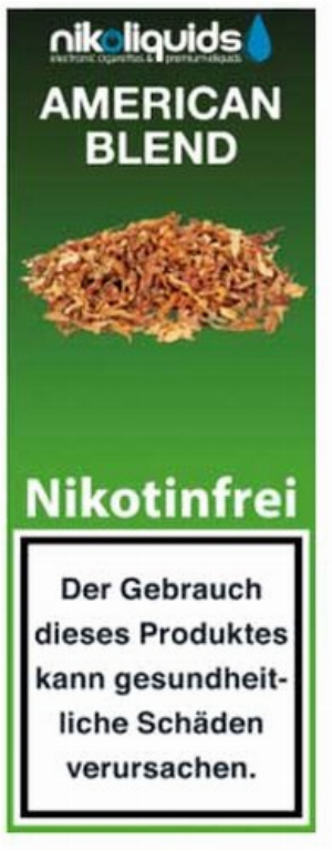 E-Liquid NIKOLIQUIDS American Blend ohne Nikotin 10ml