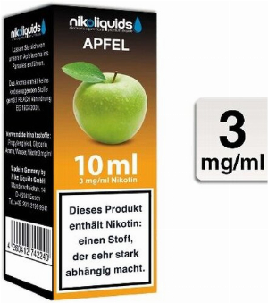 E-Liquid NIKOLIQUIDS Apfel 3 mg Nikotin 50 / 50