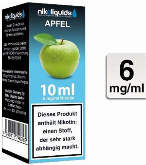 E-Liquid NIKOLIQUIDS Apfel 6 mg Nikotin