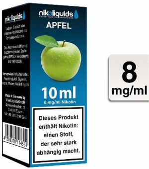E-Liquid NIKOLIQUIDS Apfel 8 mg Nikotin