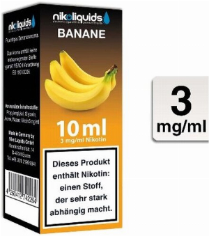 E-Liquid NIKOLIQUIDS Banane 3 mg Nikotin