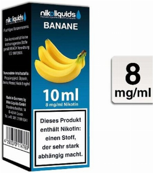 E-Liquid NIKOLIQUIDS Banane 8 mg Nikotin