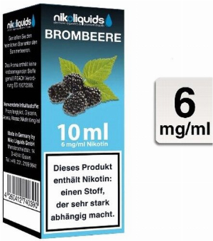 E-Liquid NIKOLIQUIDS Brombeere 6 mg