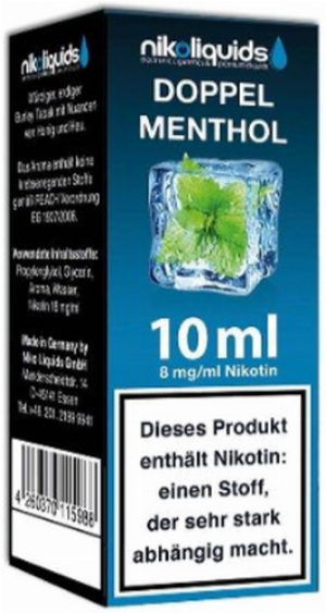 E-Liquid NIKOLIQUIDS Doppel Menthol 8 mg