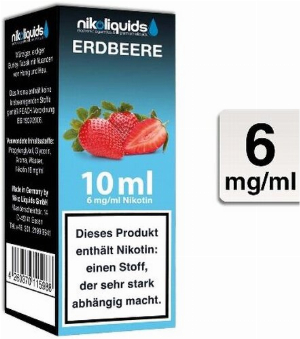 E-Liquid NIKOLIQUIDS Erdbeere 6 mg Nikotin