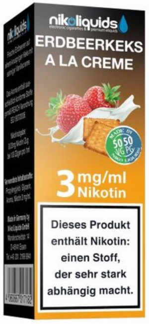 E-Liquid NIKOLIQUIDS Erdbeerkeks a la Creme 3mg Nikotin