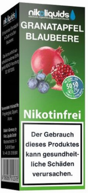 E-Liquid NIKOLIQUIDS Granatapfel Blaubeere 0 mg Nikotin