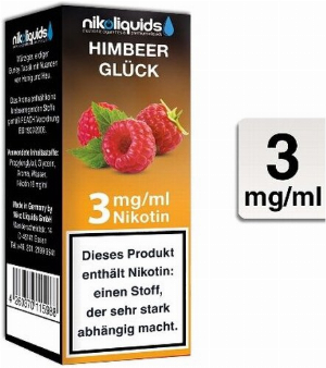 E-Liquid NIKOLIQUIDS Himbeer Glück 3mg Nikotin