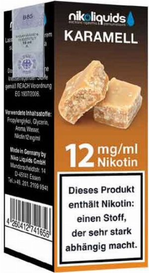 E-Liquid NIKOLIQUIDS Karamell 12 mg Nikotin