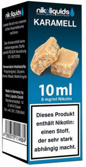 E-Liquid NIKOLIQUIDS Karamell 8 mg Nikotin