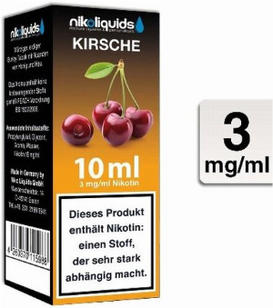 E-Liquid NIKOLIQUIDS Kirsche 3 mg Nikotin