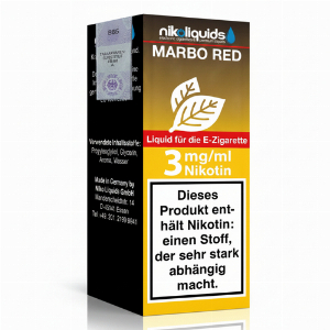 E-Liquid NIKOLIQUIDS Marbo Red 3 mg Nikotin