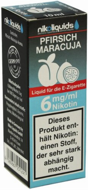 E-Liquid NIKOLIQUIDS Pfirsich Maracuja 6 mg Nikotin