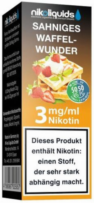 E-Liquid NIKOLIQUIDS Sahniges Waffelwunder 3mg Nikotin