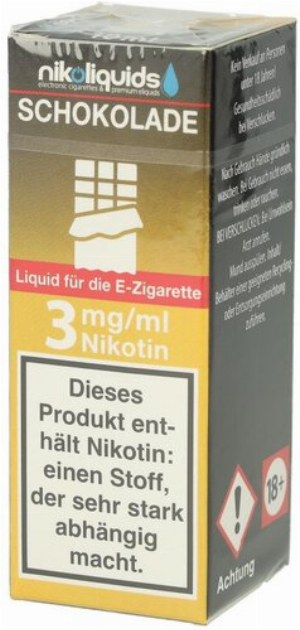E-Liquid NIKOLIQUIDS Schokolade 3mg Nikotin