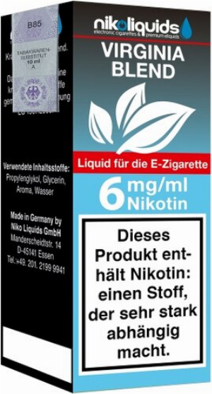 E-Liquid NIKOLIQUIDS Virginia Blend 6 mg Nikotin