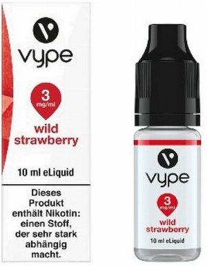 E-Liquid Vype Bottle Wild Strawberry 3mg CLASICS COLLECTION