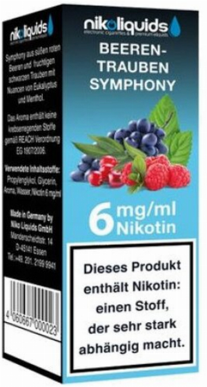 E-Liquid NIKOLIQUIDS Beeren Trauben Symphony 6mg Nikotin