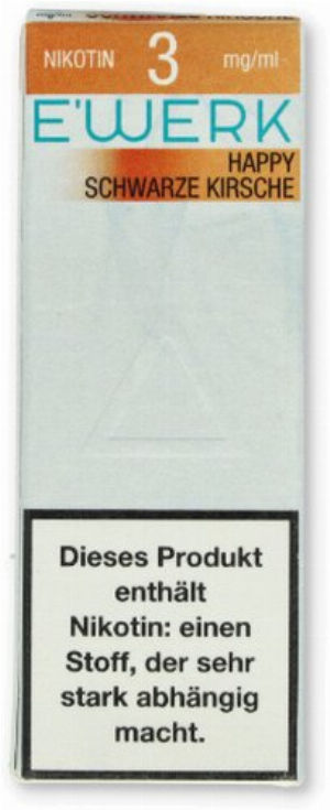 E-Werk Liquid Happy Schwarze Kirsche 3mg