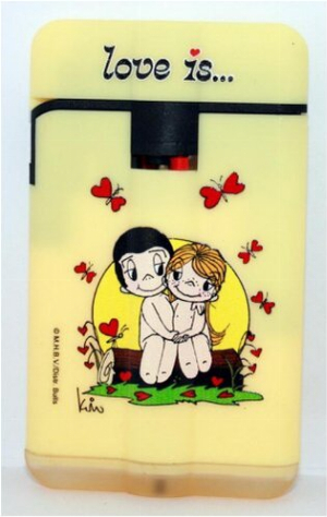 Easy Torch 8 Jet Feuerzeug Liebe ist... gelb