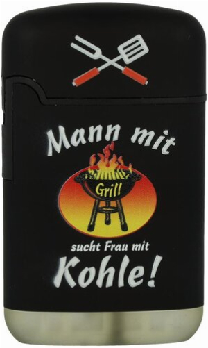 Easy Torch 8 Jet Feuerzeug Relief Born to Grill Mann mit Grill