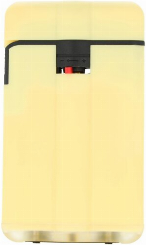 Easy Torch 8 Relief Feuerzeug Jetflame Powerflat Moneyclip Gelb