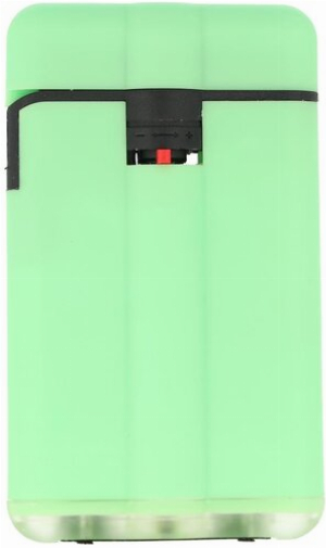 Easy Torch 8 Relief Feuerzeug Jetflame Powerflat Moneyclip Grün