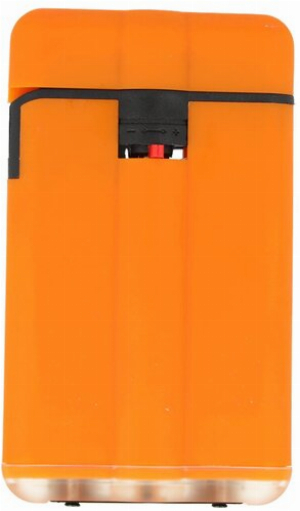 Easy Torch 8 Relief Feuerzeug Jetflame Powerflat Moneyclip Orange