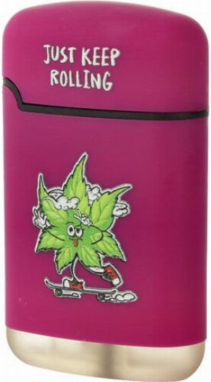 Easy Torch 8 Relief Feuerzeug Just Keep Rolling Lila