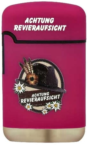 Easy Torch Achtung Revieraufsicht Feuerzeug  lila