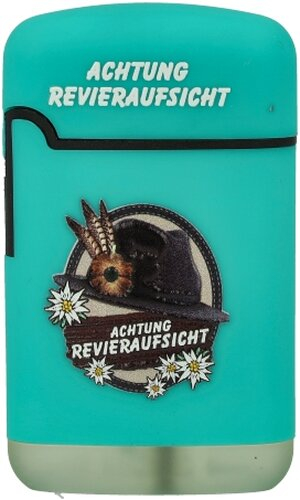 Easy Torch Achtung Revieraufsicht Feuerzeug  türkis