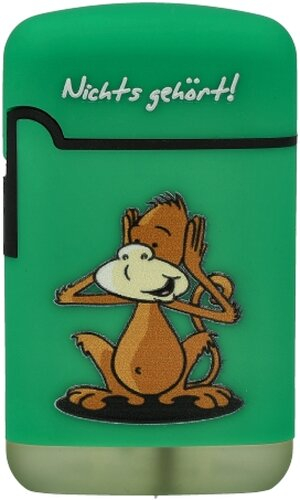 Easy Torch Affe Nichts gehört! Feuerzeug grün